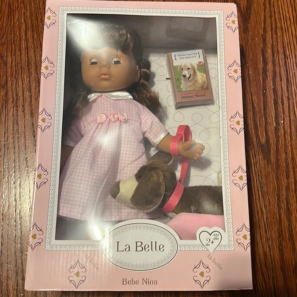LaBelle  Bebe Nina Doll with dog and treats - New